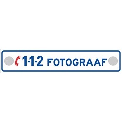 Autobord 112 FOTOGRAAF zuignap 50x10cm